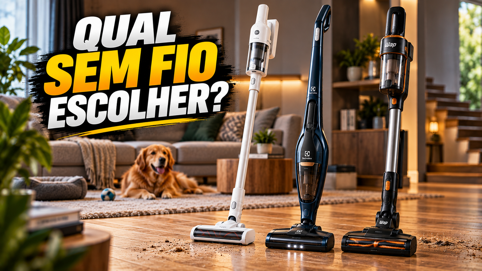 Melhores aspiradores verticais sem fio para diferentes tipos de uso