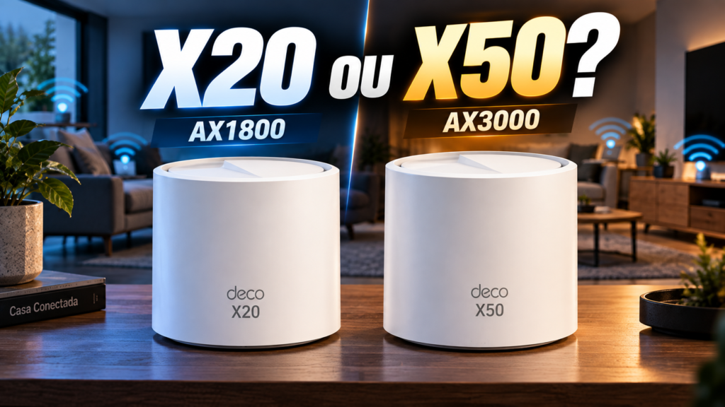 TP-Link Deco X20 e Deco X50 lado a lado em comparação